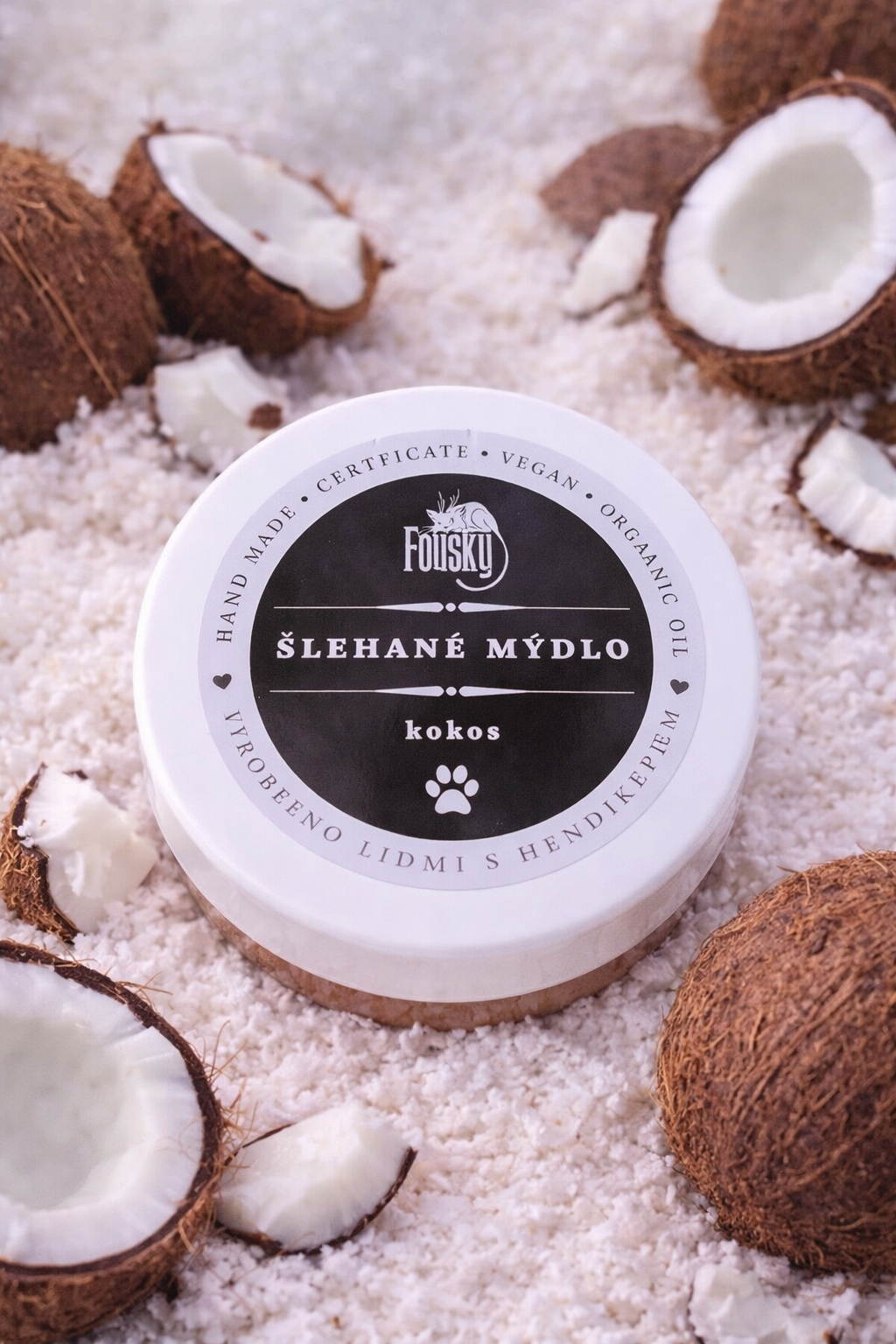 Šlehané mýdlo s vůní kokosu