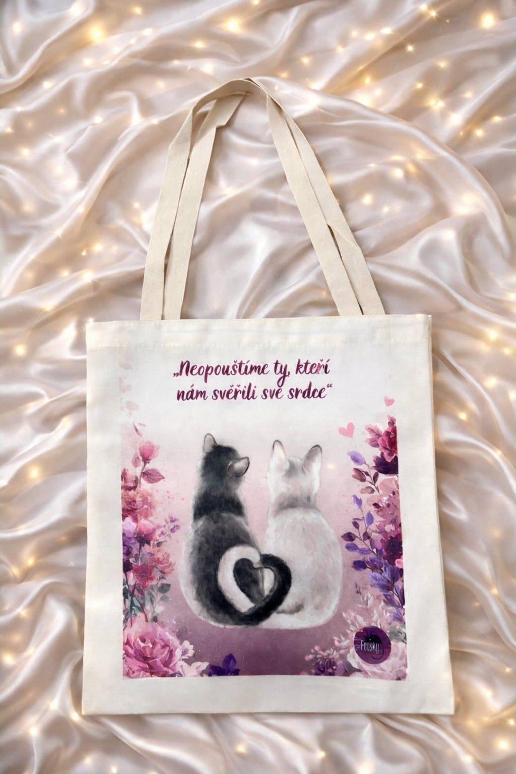 Plátěná taška - kočičí láska