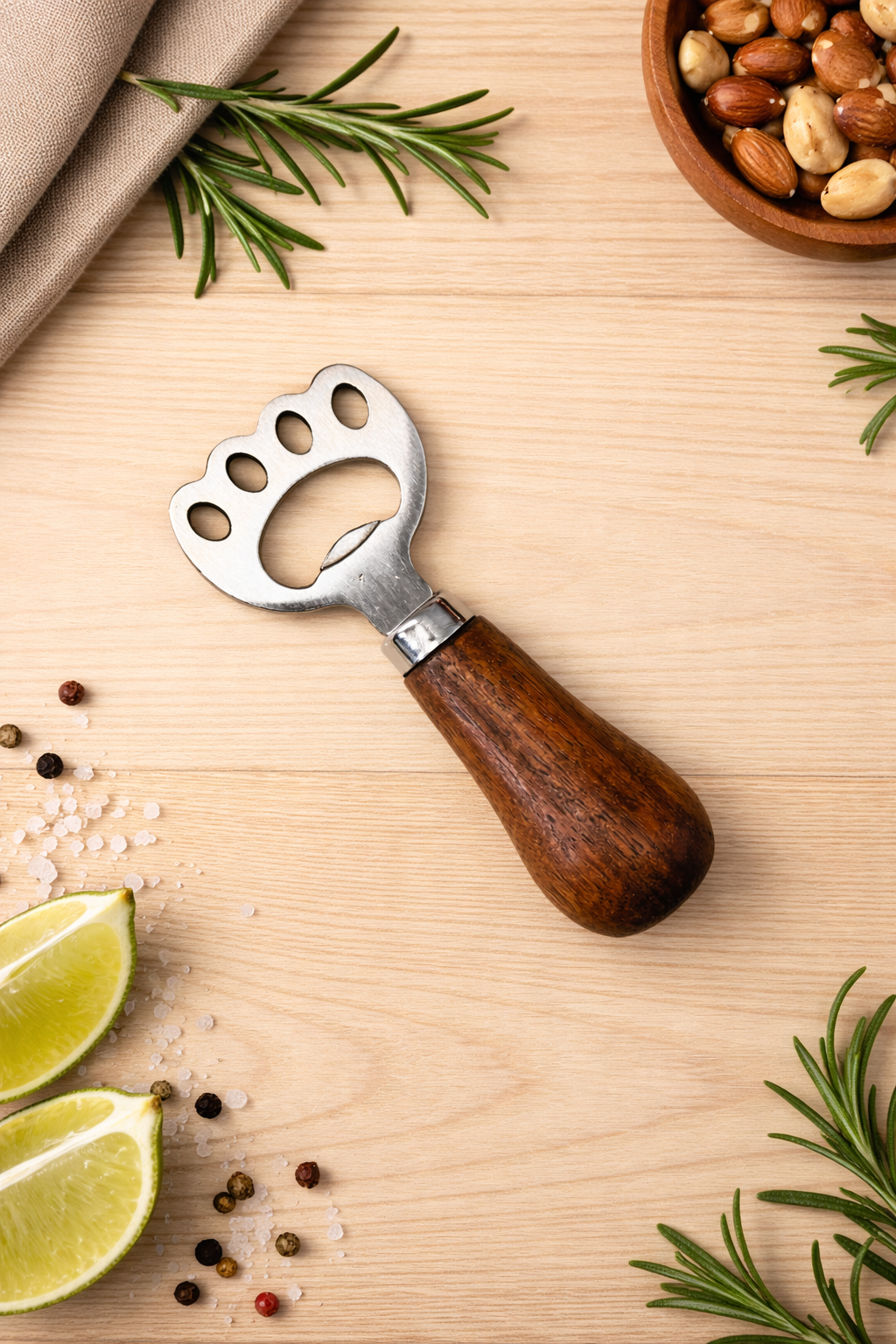 Otvírák na lahve ve tvaru tlapičky