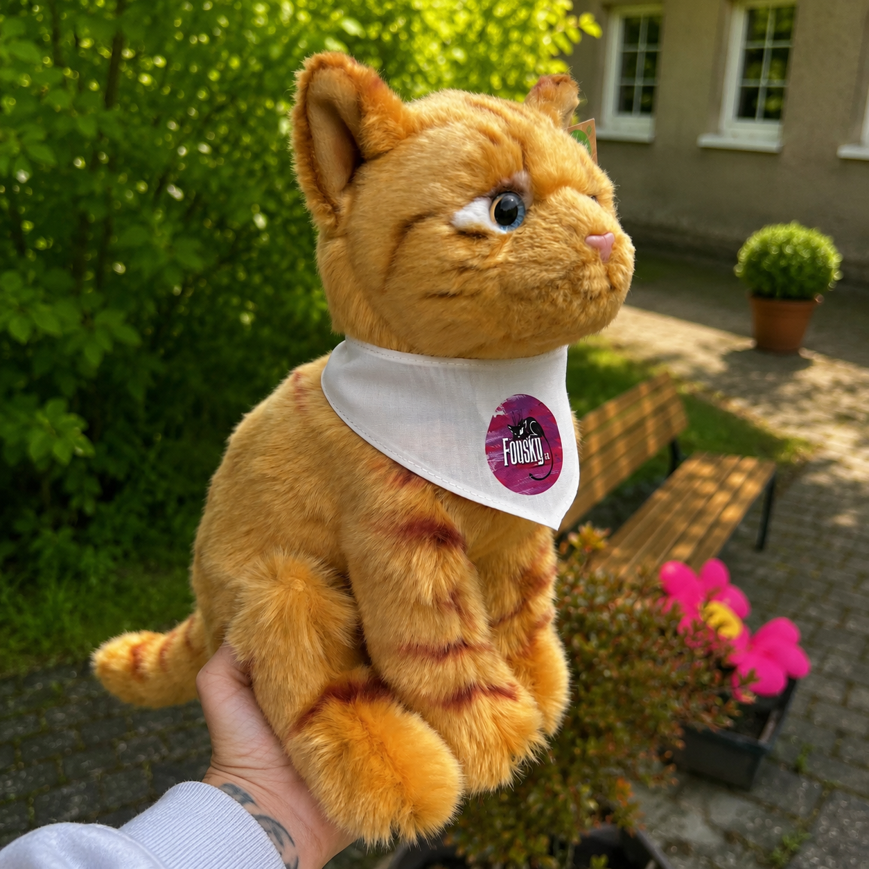 Plyšová kočka rezavá 25 cm ECO-FRIENDLY 3