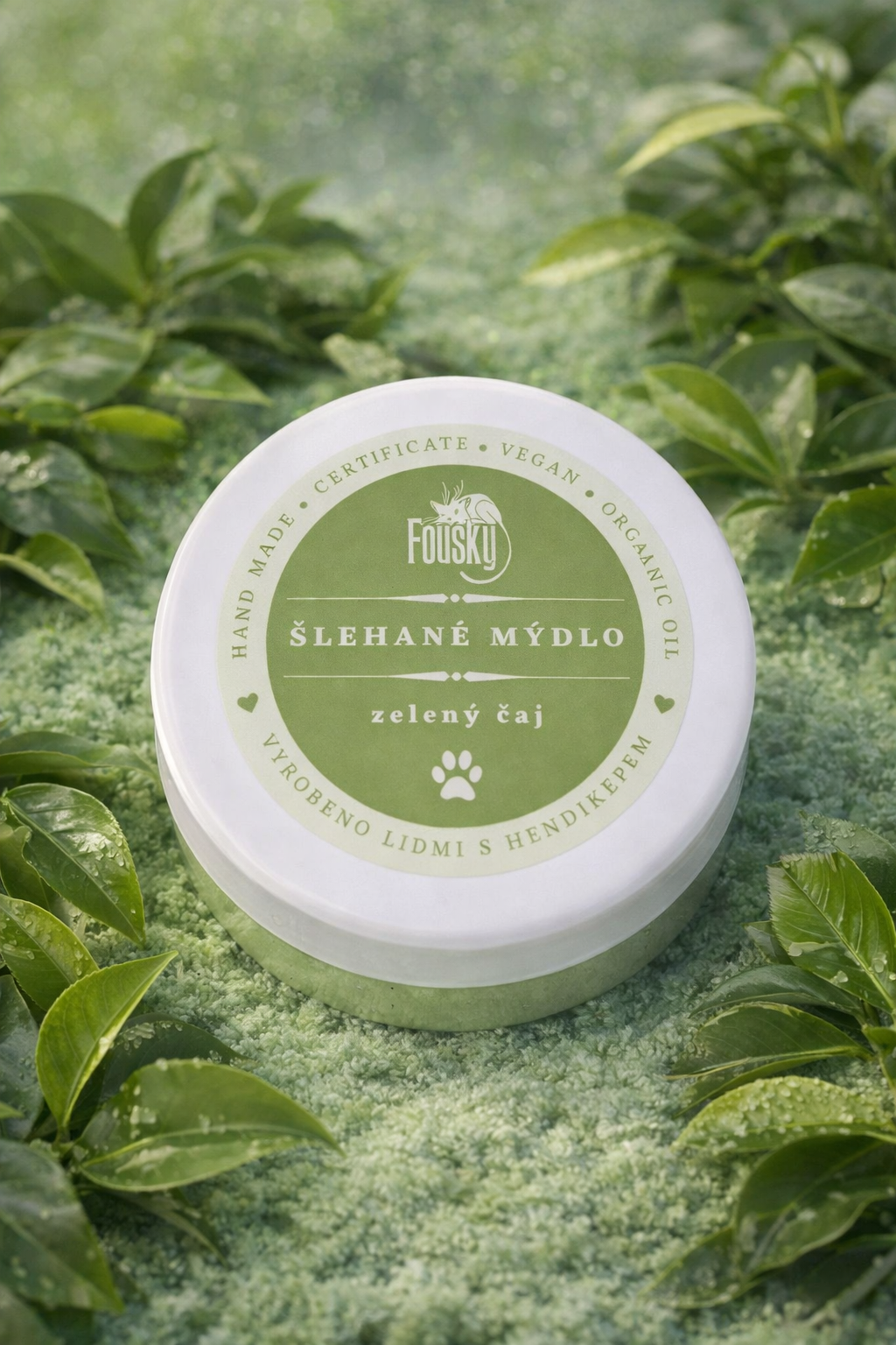 Šlehané mýdlo s vůní zeleného čaje
